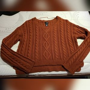 Burned Orange Semi Cropped Sweater